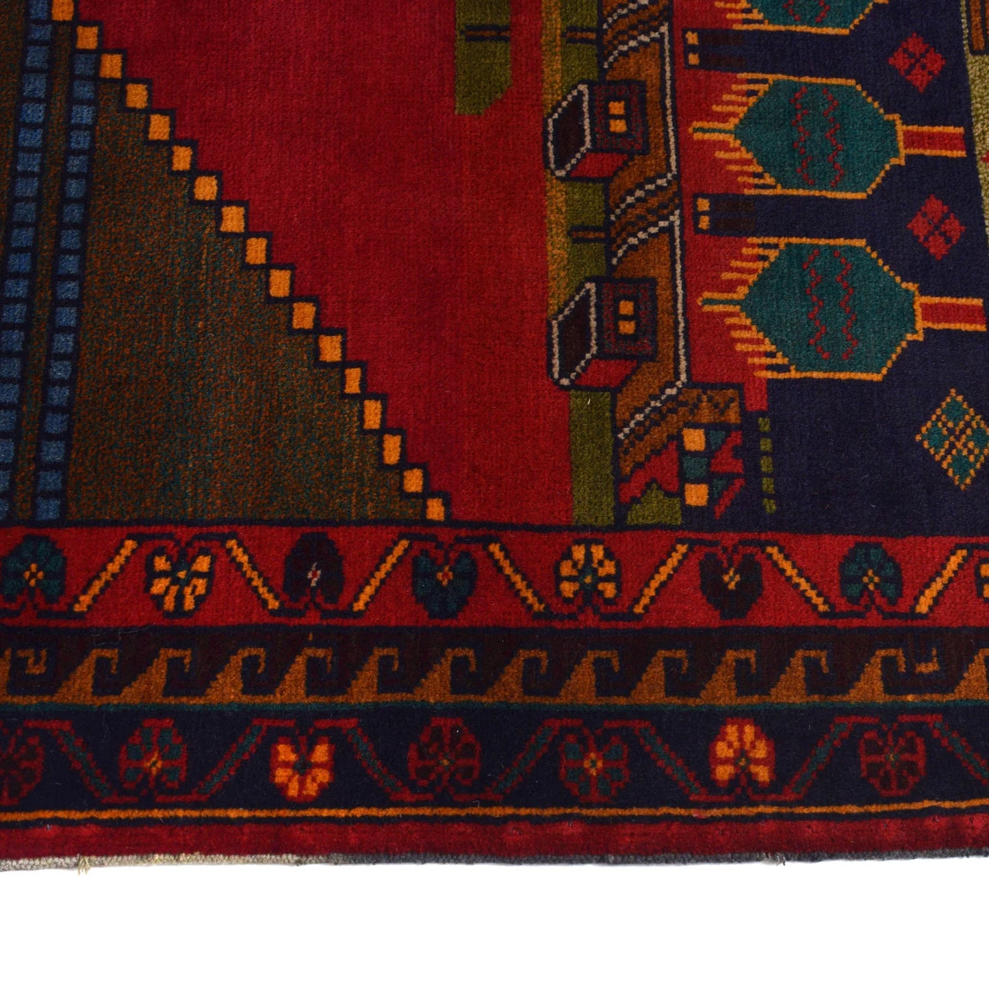 Handmade Village Design Rug 2' 11" x 4' 8" (ft)- No. B20796