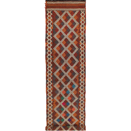 Hand Knotted Suzuni Kilim Runner 2' 6" x 9' 11" (ft) - No. W17155