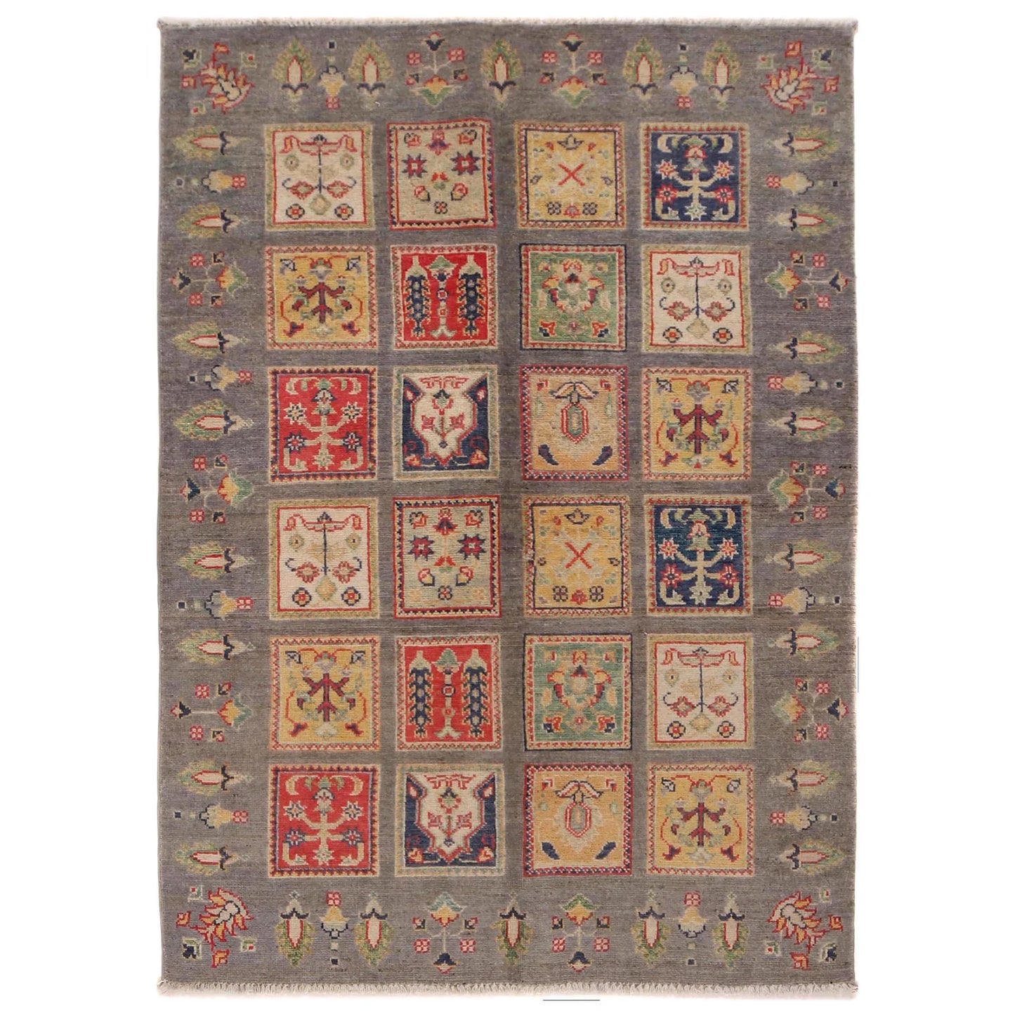 Hand Knotted Bakhtiar Carpet 3' 11" x 5' 10" (ft) - No. W34132