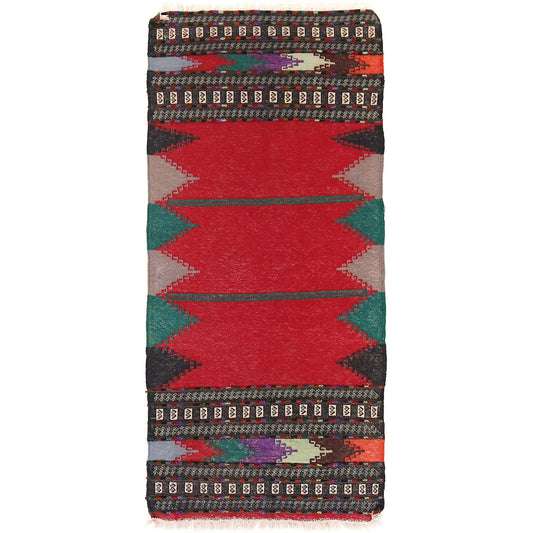 Red Color Table Sheet Kelim 2' 2 x 4' 8 (ft) - No. B20504