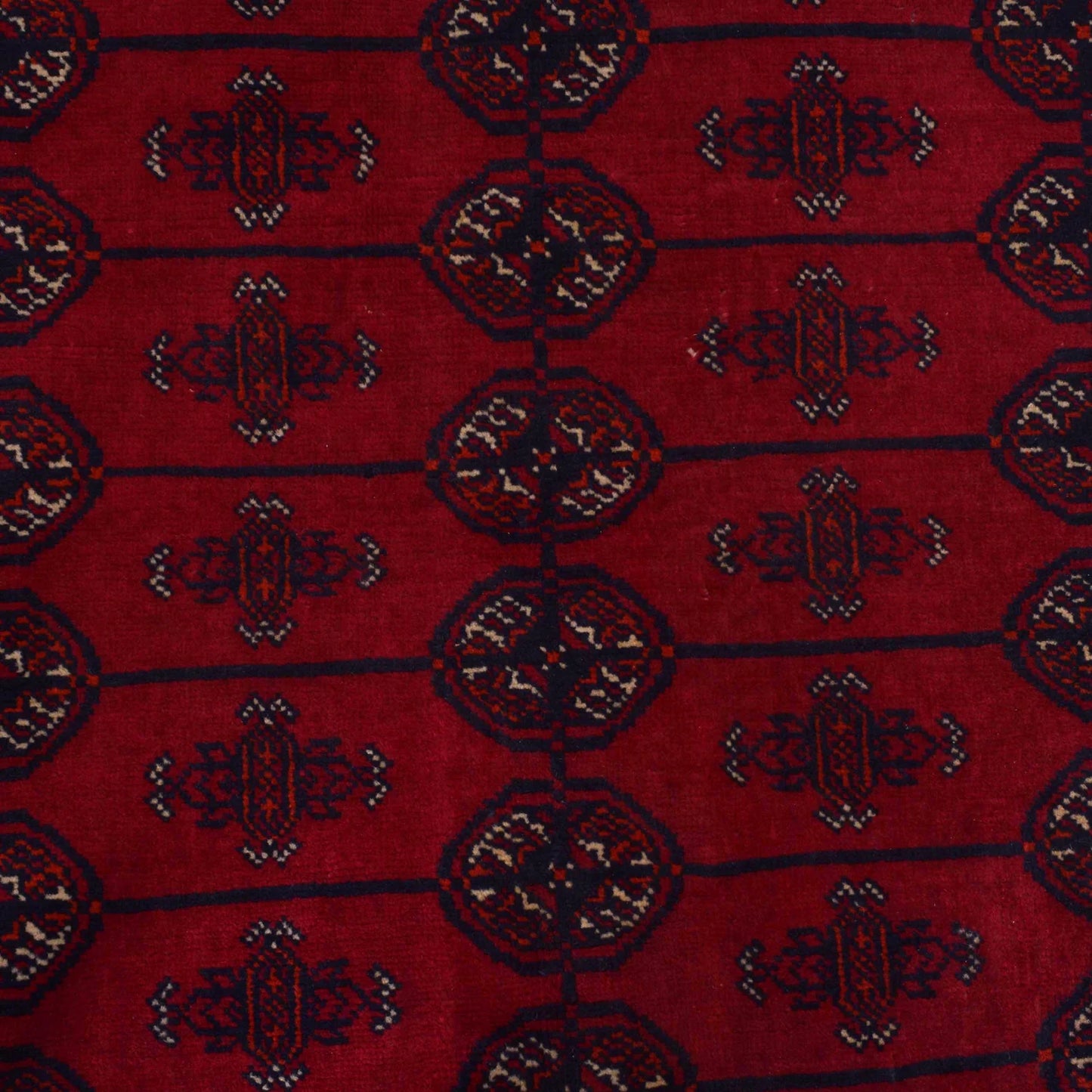 Hand Knotted Bokhara Wool Carpet 4' 6" x 6' 2" (ft) - No. 1324