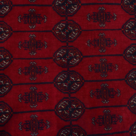 Hand Knotted Bokhara Wool Carpet 4' 6" x 6' 2" (ft) - No. 1324
