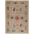 Pakistani Embroidery Kilim 6' 7" x 9' 9" (ft) - No. P34394
