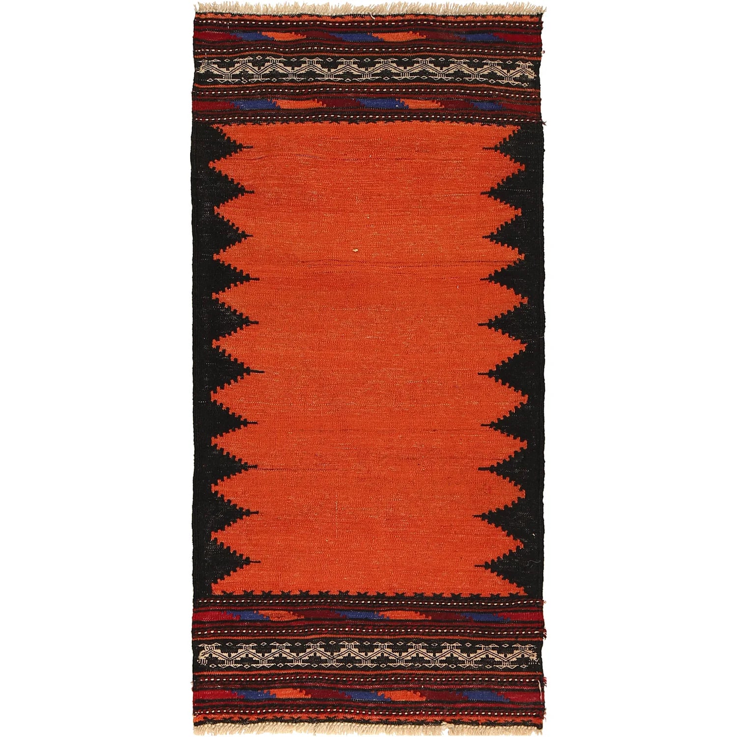Hand Knotted Table Sheet Dhurrie Runner 2' 4 x 4' 11 (ft) - No. B21058