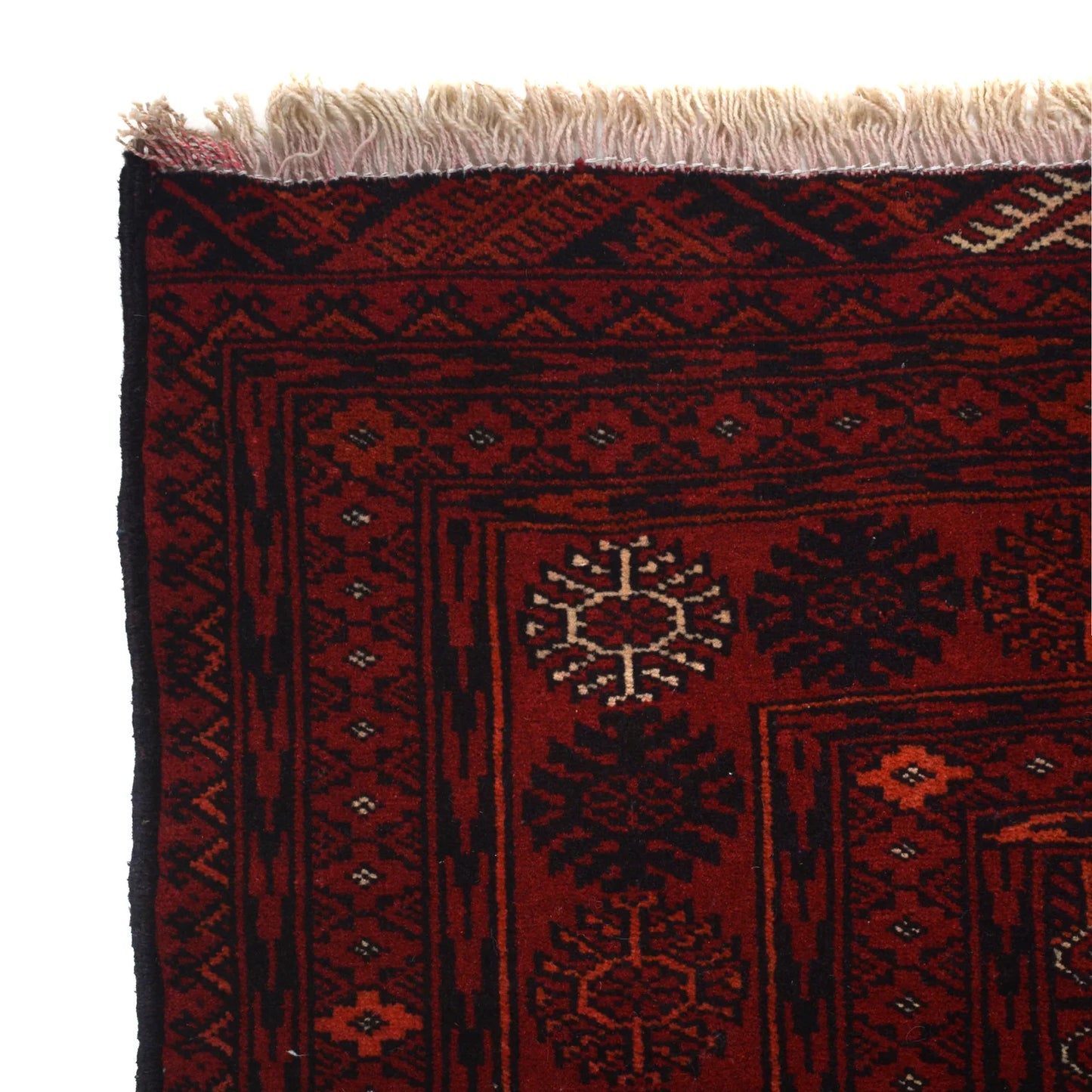 Hand Knotted Bokhara Wool Carpet 3' 11" x 5' 11" (ft) - No. 9034