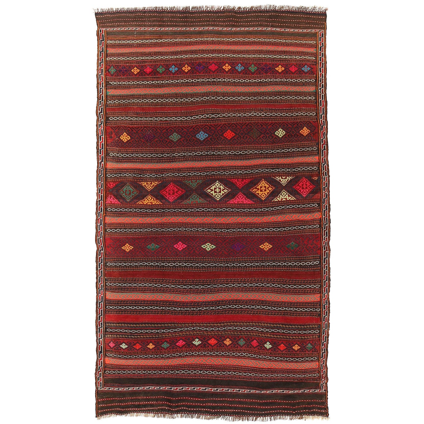 Medium Size Dhurrie Kelim 4' 5" x 7' 12" (ft) - No. B20352