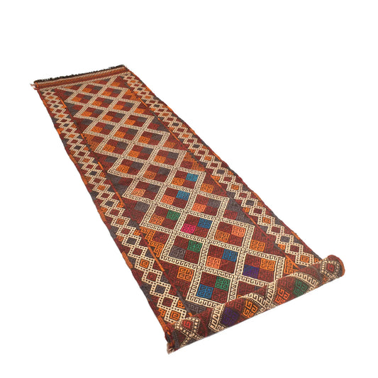 Hand Knotted Suzuni Kilim Runner 2' 6" x 9' 11" (ft) - No. W17155