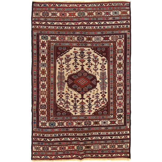 Hand Knotted Premium Quality Kelim 3' 10" x 6' 3" (ft) - No. W18032