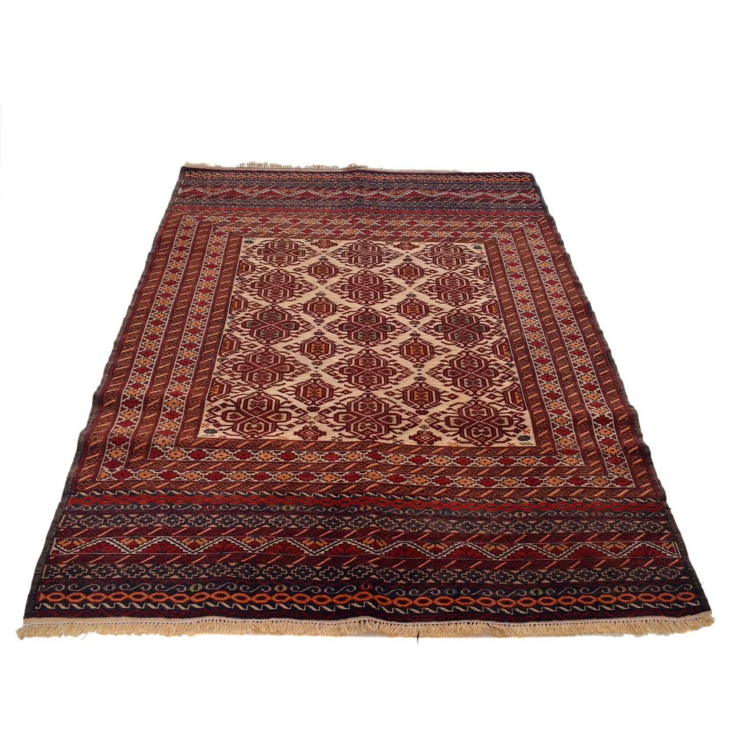 Fine Quality Flatweave Dhurrie 4' 2" x 6' 0" (ft) - No. W18126