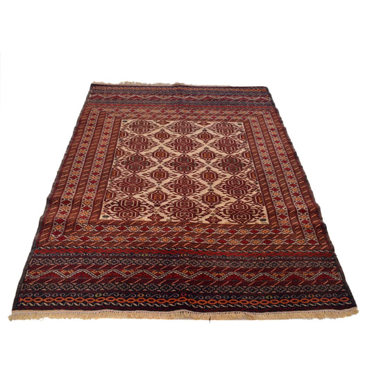 Fine Quality Flatweave Dhurrie 4' 2" x 6' 0" (ft) - No. W18126