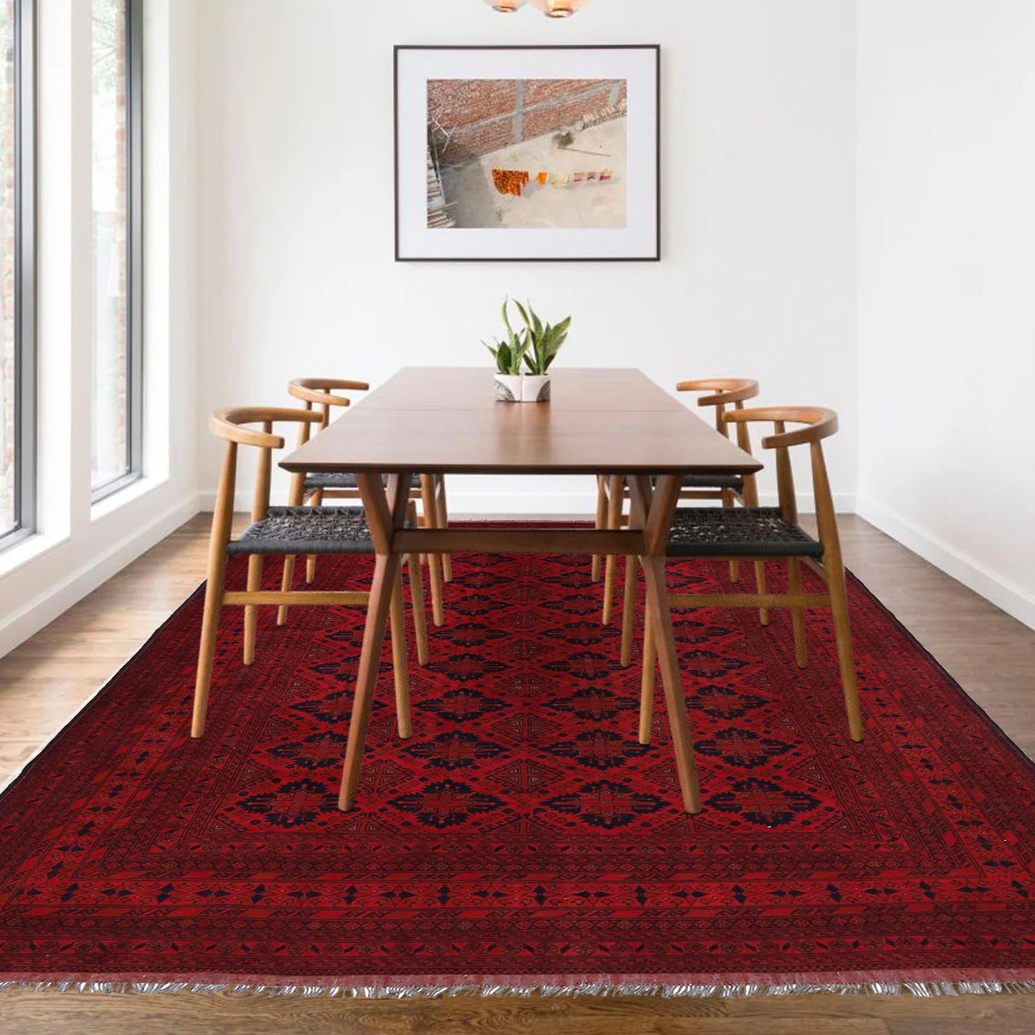 Handmade Khal Mohammadi Carpet 6' 8" x 9' 7" (ft) - No. B33053
