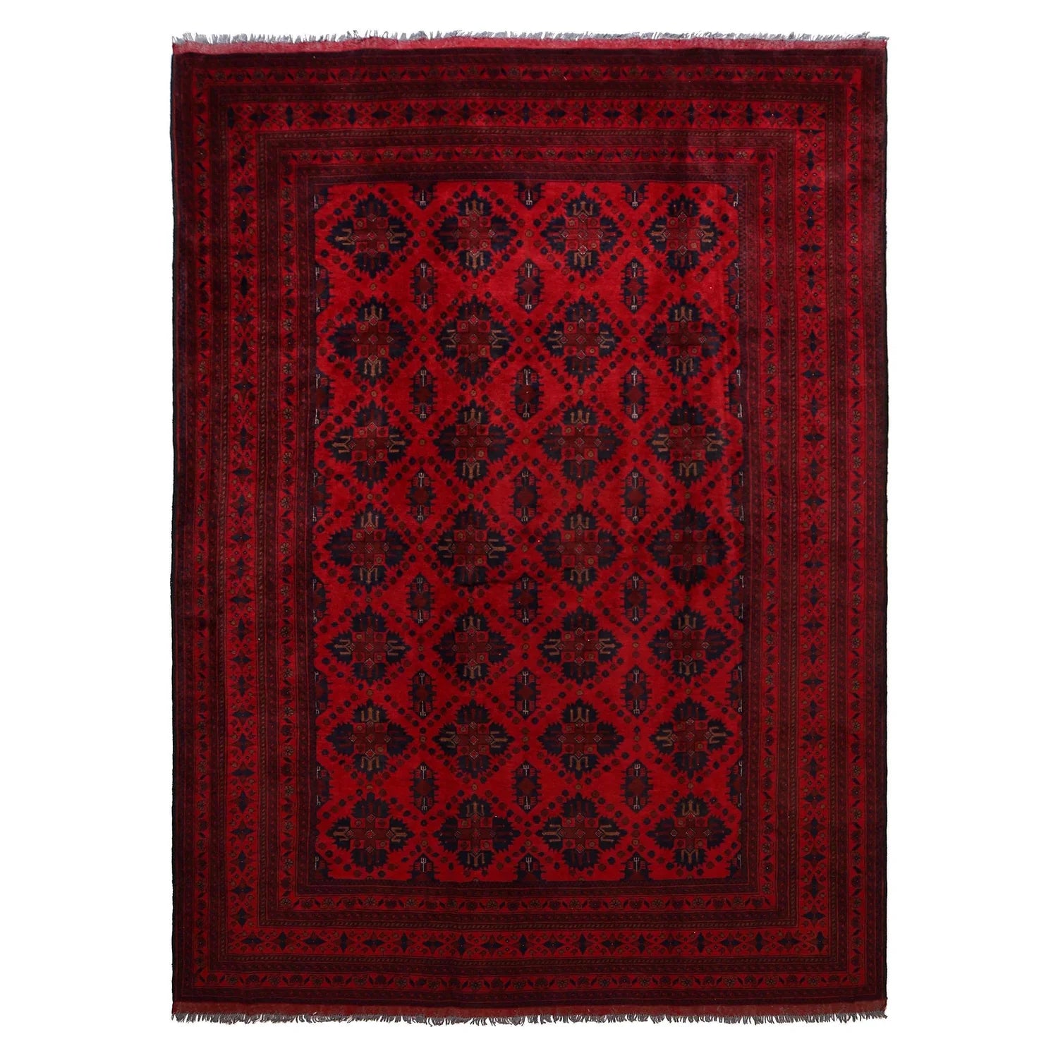 Dark Red Color Khal Mohammadi Rug 6' 4" x 9' 3" (ft) - No. B33058