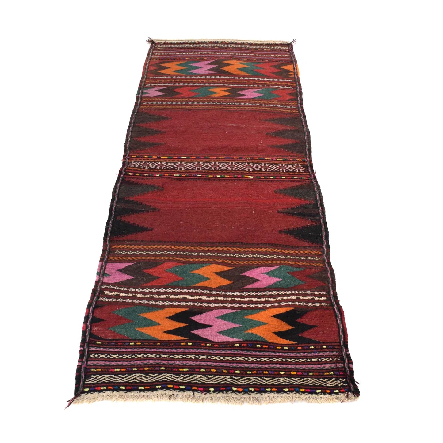 Hand Knotted Table Sheet Dhurrie Runner 2' 3" x 6' 5" (ft) - No. 18-195*69