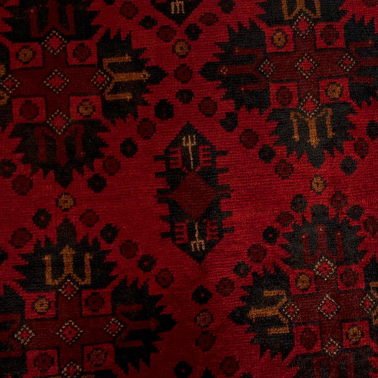 Dark Red Color Khal Mohammadi Rug 6' 4" x 9' 3" (ft) - No. B33058