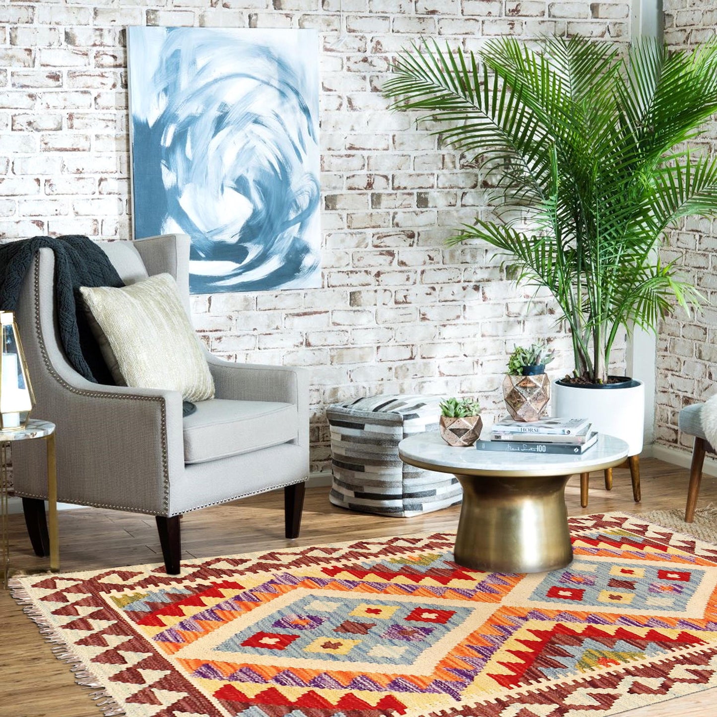 Vegetable Kilim 113x80 (B29568)