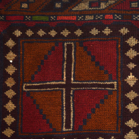 Firebrick Baluchi Carpet 2' 9"x 4' 8" (ft) - No. G27633