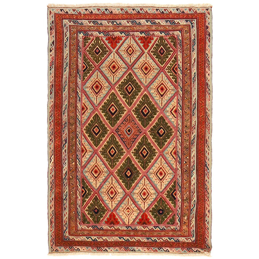 Premium Quality Kilim Rug 3' 0" x 4' 5" (ft) - No. G30959