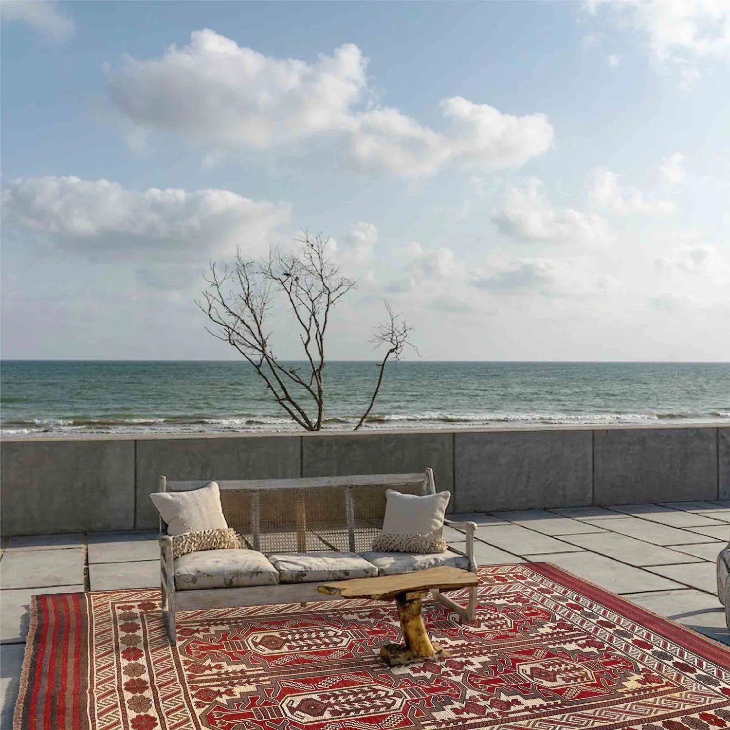Handmade Flatweave Kilim 6' 5" x 9' 2" (ft) - No. 3097