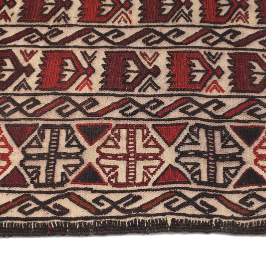 White Sumak Kilim 4' 1 x 5' 9 (ft) - No.  B19997
