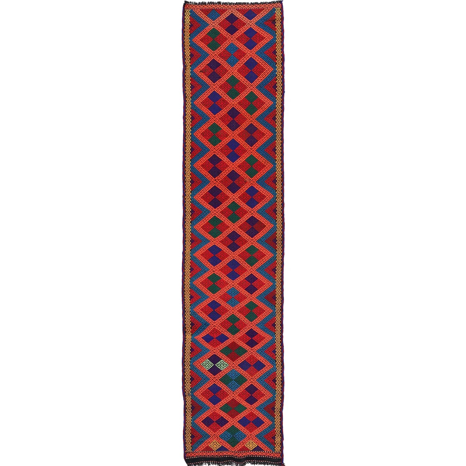 Handmade Suzani Kilim Runner 2' 2" x 11' 0" (ft) - No. R18403