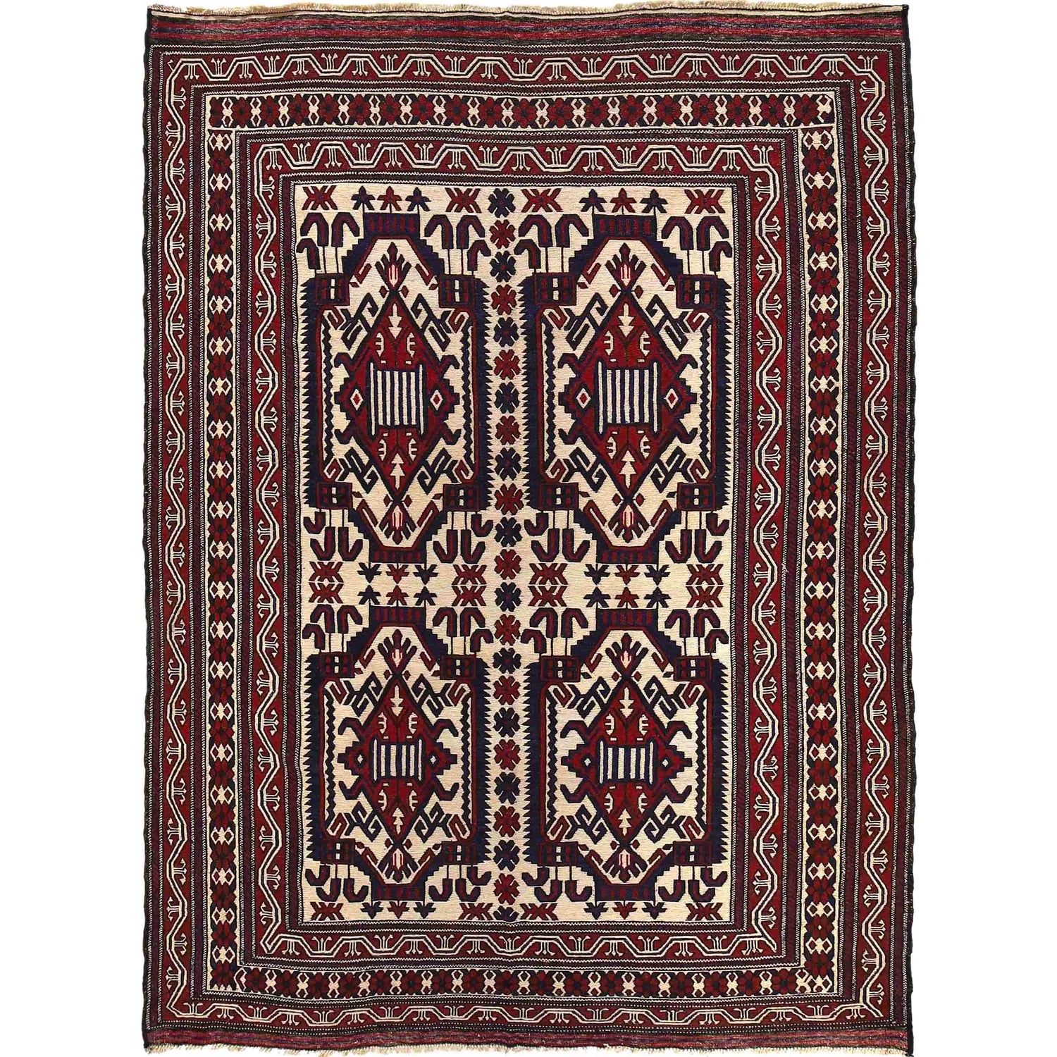 Handmade Flatweave Kilim 6' 11" x 9' 8" (ft) - No. 2952