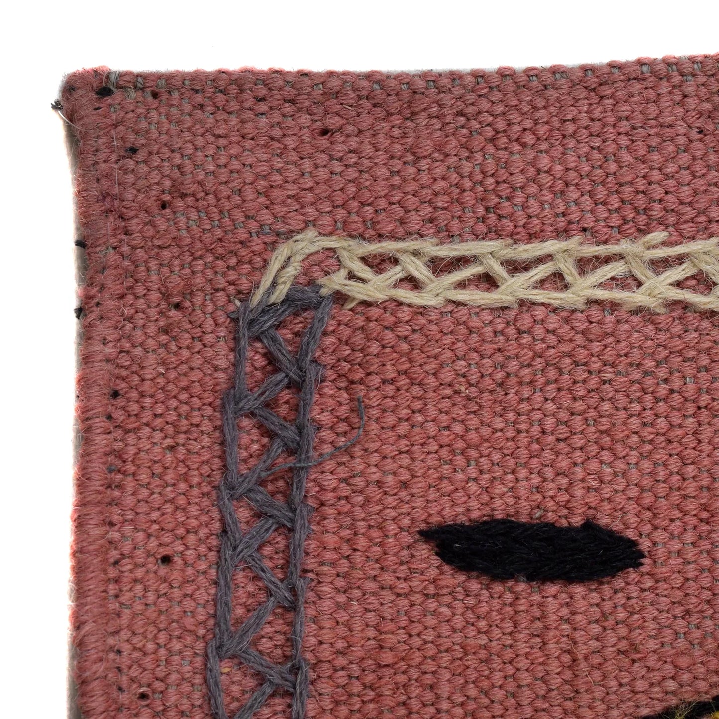 Hand Made Embroidery Kilim 6' 2" x 7' 11" ft / 189 x 242 cm - No. B32077