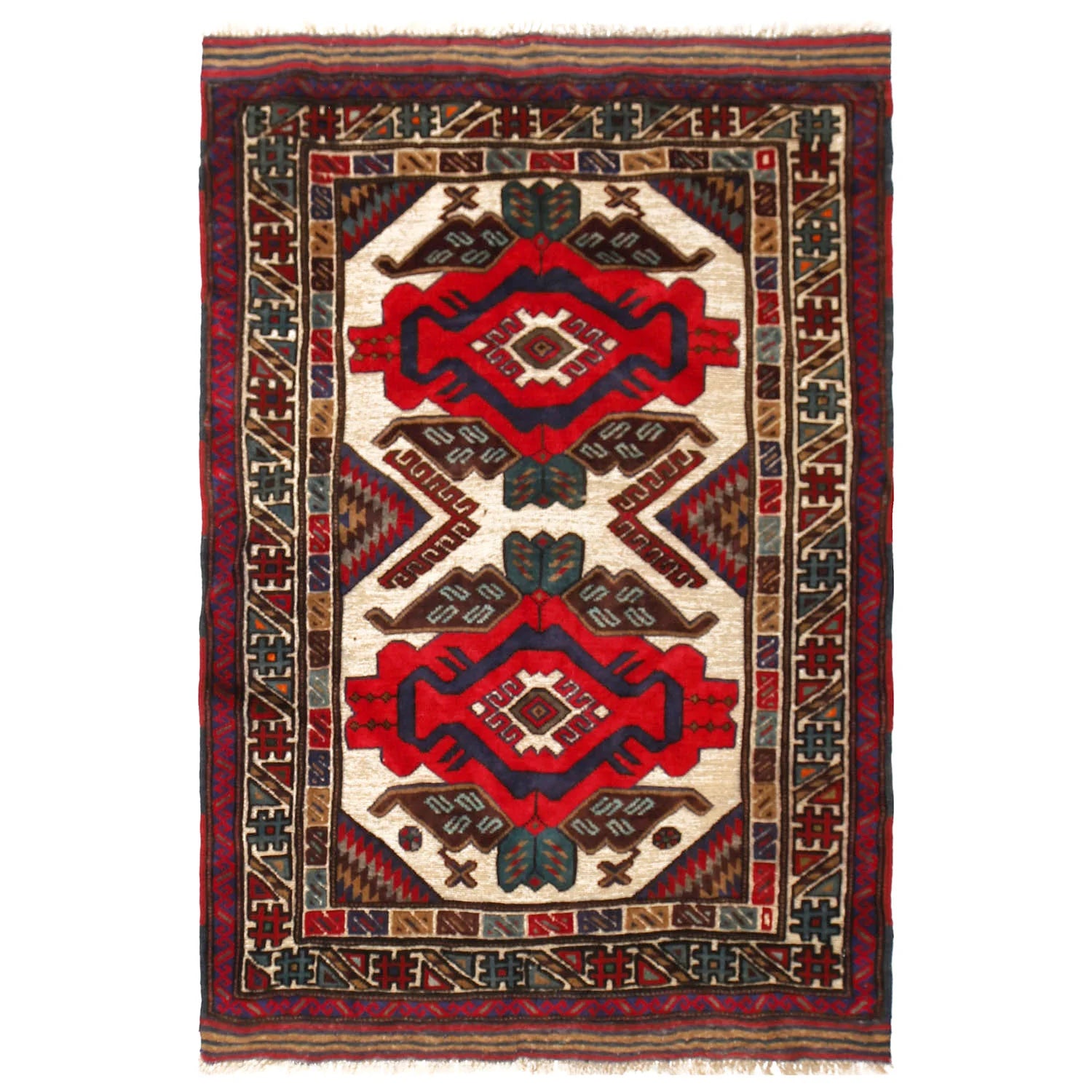 Handmade Barjista Kilim Rug 3' 1" x 4' 6" (ft) - No. W11928