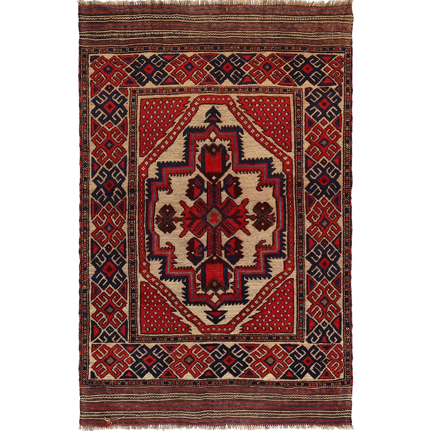 Handmade Barjista Kilim Rug 4' 2 x 5' 9 (ft) - No. B21607