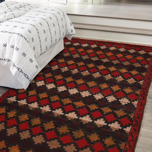 Hand Knotted Baluchi Rug 2' 10" x 4' 5" ft / 87 x 135 cm - No. G29090