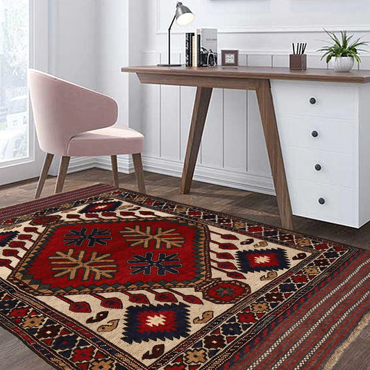 Hand Knotted Barjista Kilim Rug 3' 7 x 5' 6 (ft) - No. G22905