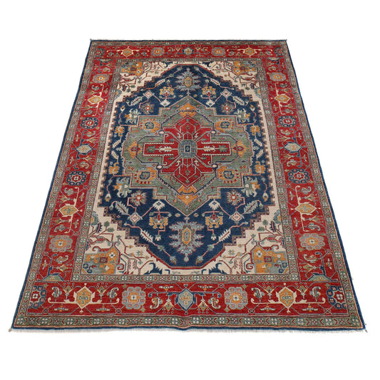 Blue Heriz Design Rug 6' 6" x 9' 9" ft / 198 x 297 cm - No. G27117