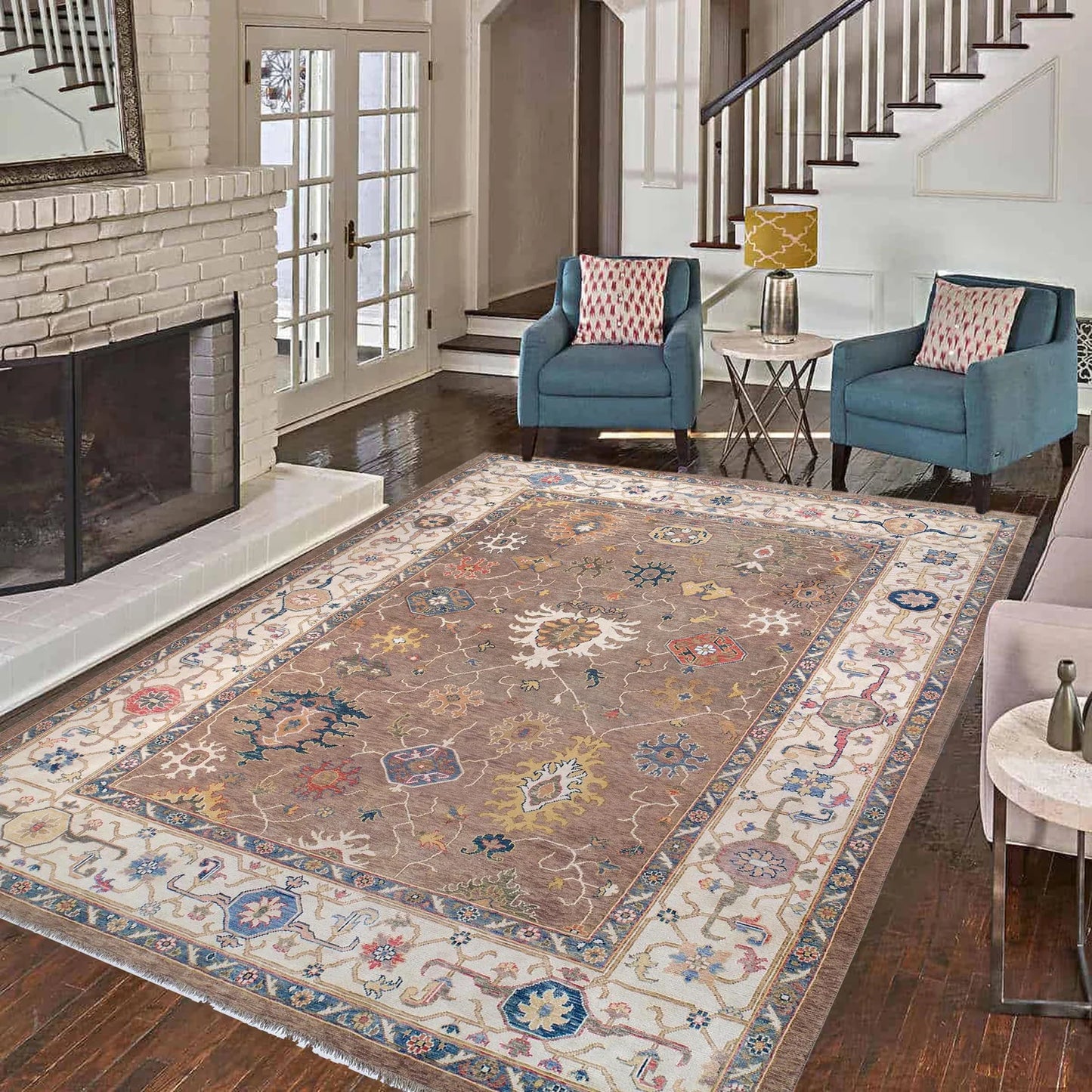Turkish design Oushak Rug 10' 0" x 13' 7" (ft) - No. G27686