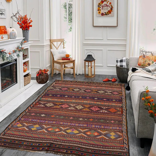 Handmade Flatweave Kilim 4' 7" x 6' 11" ft / 139 x 211 cm - No. B20249