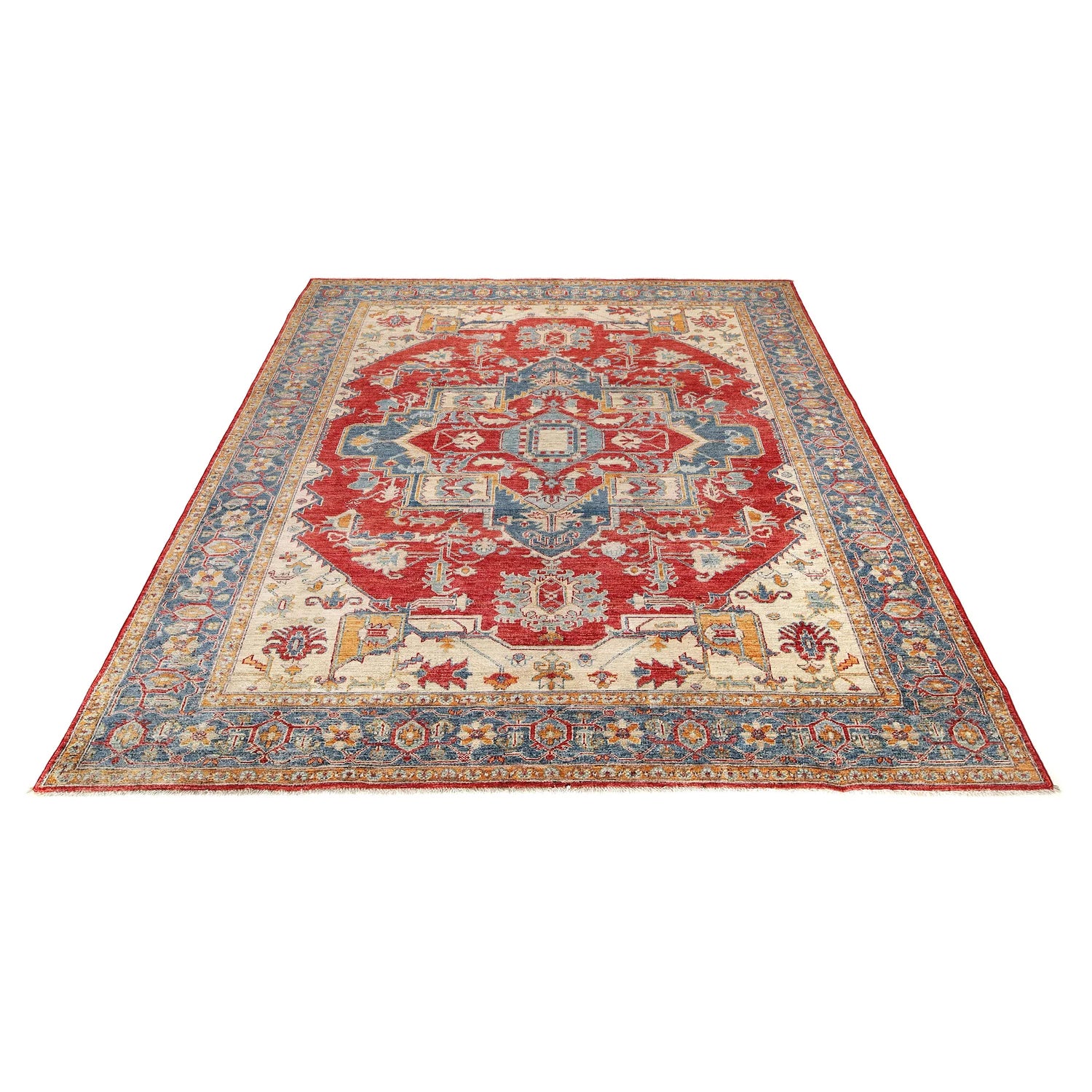 Hand Woven Heriz Design Carpet 6' 8" x 9' 7" ft / 203 x 291 cm - No. W14241
