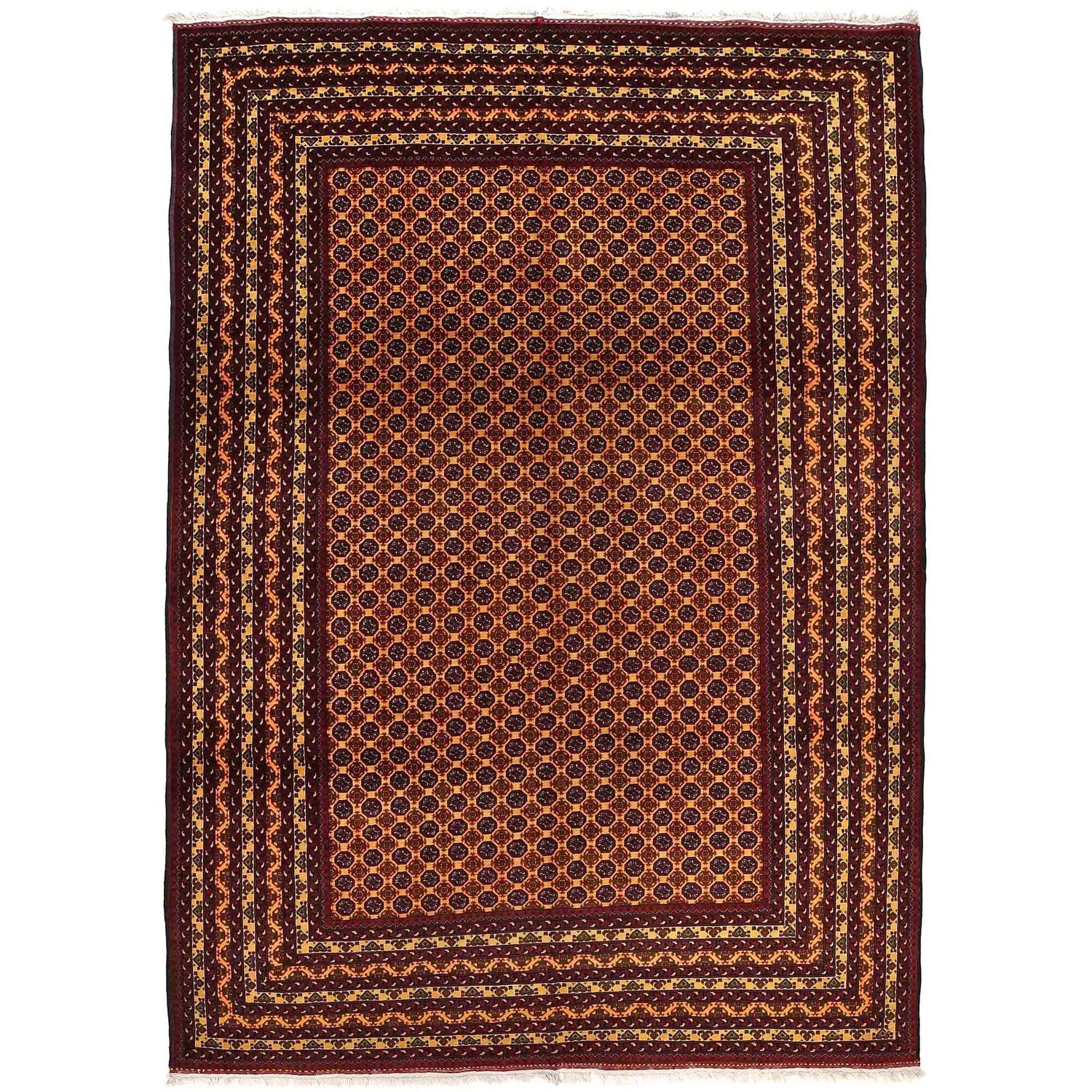 Hand Knotted Khoja Roshnai Carpet 6' 4" x 9' 7" ft / 192 x 291 cm - No. 9044