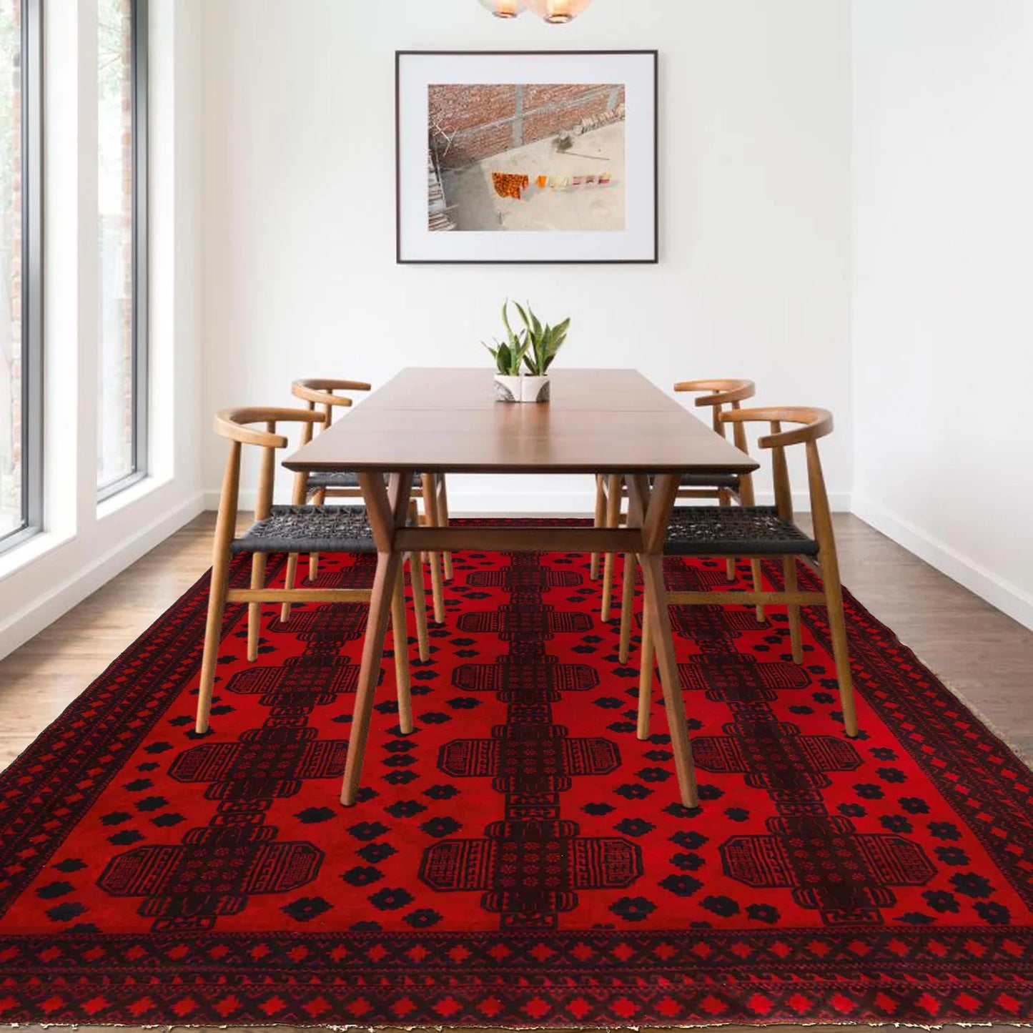 Hand Knotted Baluchi Rug 6' 10" x 9' 4" (ft) - No. 3939