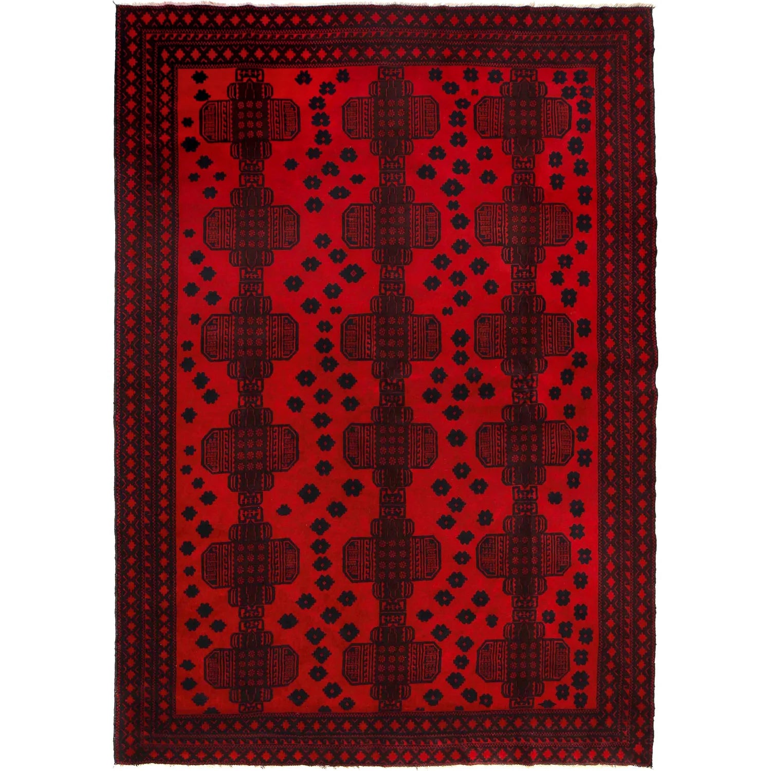 Hand Knotted Baluchi Rug 6' 10" x 9' 4" (ft) - No. 3939