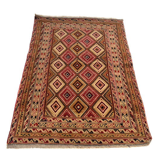 Handmade Nakhunak Kilim Rug 2' 10" x 4' 6" ft / 86 x 137 cm - No. 9017