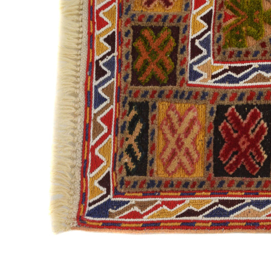 Handmade Nakhunak Kilim Rug 2' 8" x 3' 8" ft / 81 x 112 cm - No. B21525