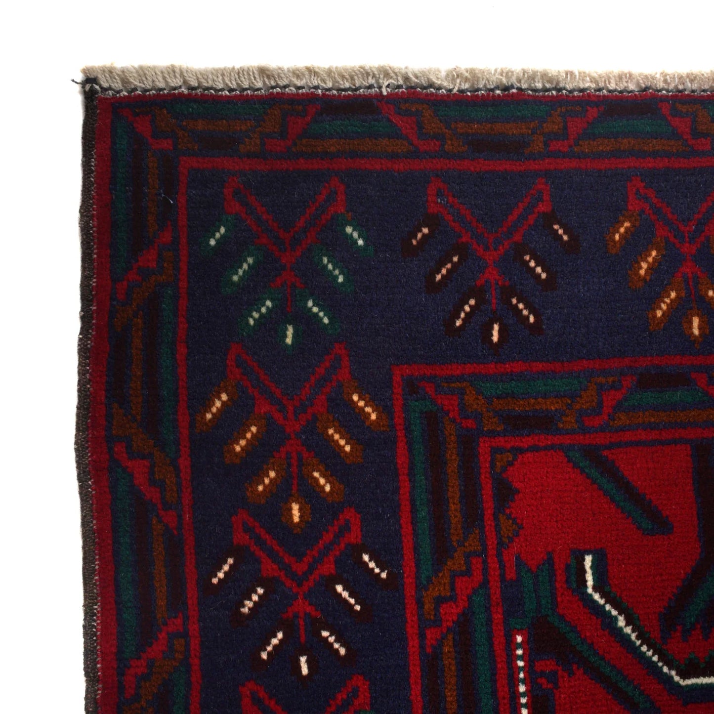 Hand Knotted Baluchi Rug 6' 7" x 9' 9" (ft) - No. 9171