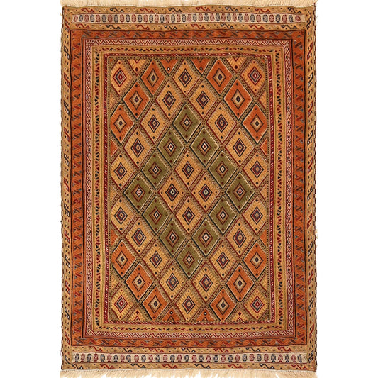 Handmade Nakhunak Kilim Rug 2' 7" x 3' 7" ft / 80 x 110 cm - No. B21526