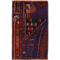 Handmade Pictorial Carpet 2' 5" x 3' 11" ft / 73 x 119 cm - No. 3291