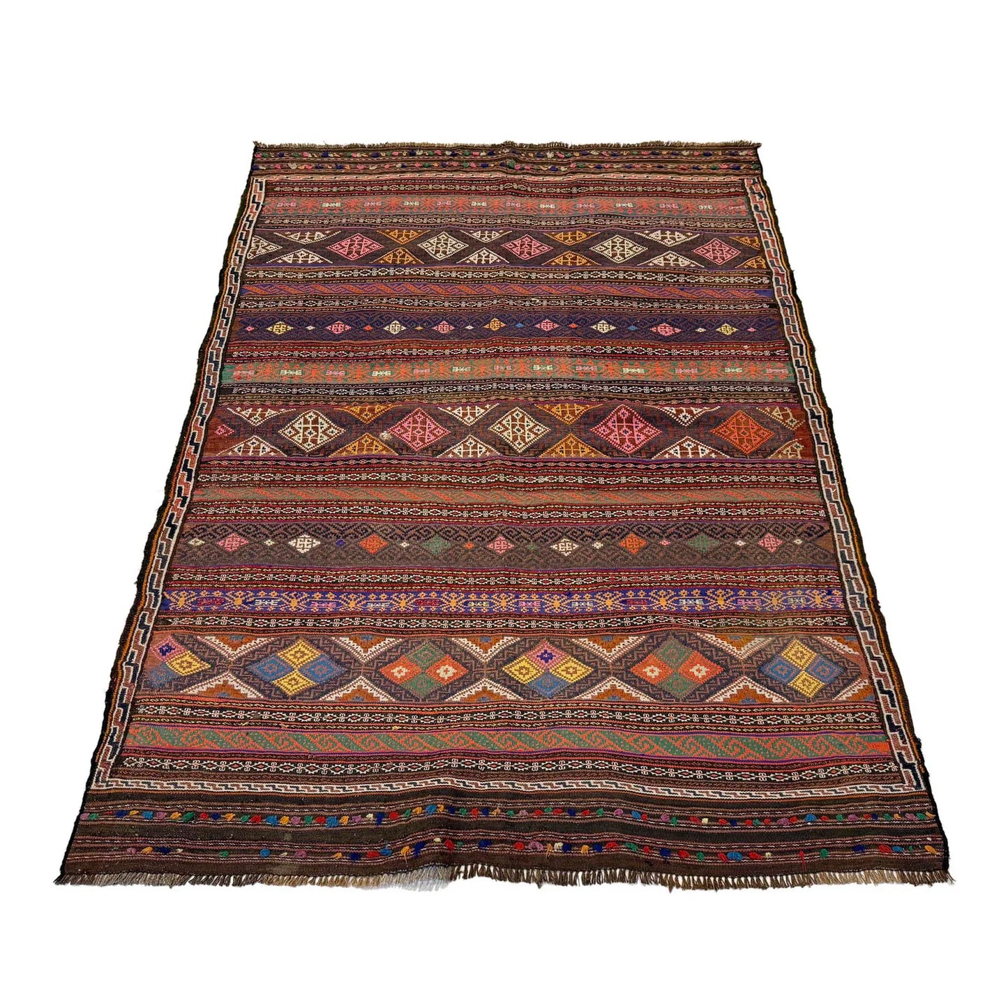 Handmade Flatweave Kilim 4' 7" x 6' 11" ft / 139 x 211 cm - No. B20249
