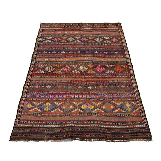 Handmade Flatweave Kilim 4' 7" x 6' 11" ft / 139 x 211 cm - No. B20249