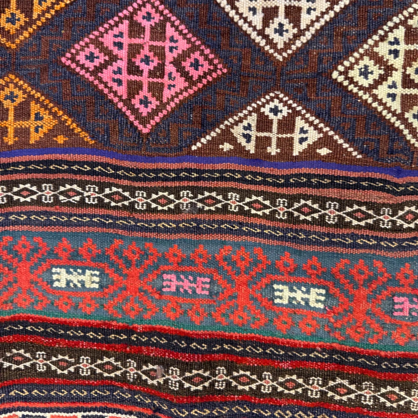 Handmade Flatweave Kilim 4' 7" x 6' 11" ft / 139 x 211 cm - No. B20249